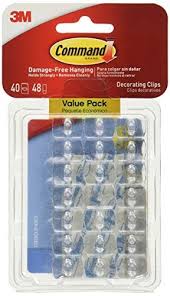 Command 17026clr Vp Decorating Clips 40 Clear Count In 2020 Light Hooks Fairy Lights Holiday Lights
