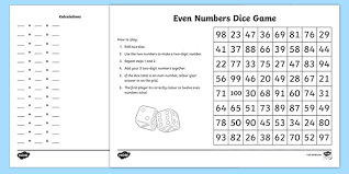 Dice questions is a fun way of getting students to practice question forming. Odd And Even Numbers Dice Game Teacher Made
