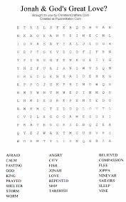 The set includes an alaska word search, crossword puzzle, outline map, and coloring pages. Book Of Jonah Word Search Bible Puzzle