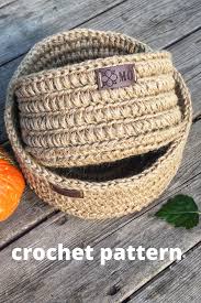 Lots of knit rope basket to choose from. Crochet Pattern Crochet Basket Video Pattern In 2021 Crochet Basket Pattern Free Crochet Storage Crochet Basket Pattern