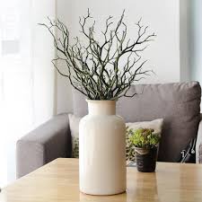 Cut tree branches in thick slices, paint cute figures at their core and mount them onto the wall in a definite pattern. 3 Colors Fake Flower Vine Artificial Dry Plant Tree Branch Wedding Home Art Decor Office Furniture Decoration For Garden Artificial Plants Aliexpress