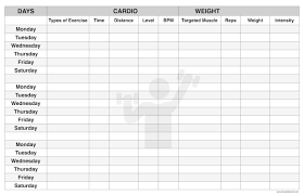 workout plan template for men women to
