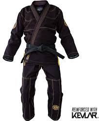 War Tribe Kevlar Reinforced Gi Black Gold Jiu Jitsu Judo Training Competition Martial Arts Wear Judo Training Fight Wear