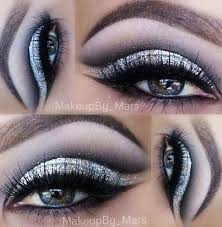 Black And Silver Eye Makeup Makeup Grey Black Silver Glitter Eyeshadow Glitter Eye Makeup Smokey Eye Makeup Silver Glitter Eye Makeup