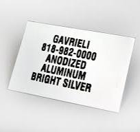 Anodized Aluminum Bright Silver