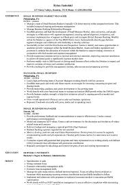 Small Business Manager Resume Samples Velvet Jobs