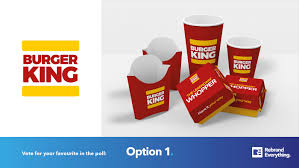 Burger king logo by unknown author license: Rebrand Everything Episode 11 Burger King On Behance
