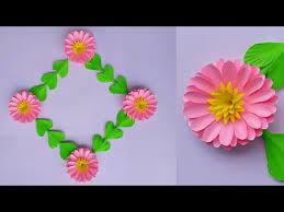 Learn how to make flower wreaths from paper tube ring daisies. Paper Flower Wall Hanging Paper Wall Hanging Craft Ideas Wall Decoration Ideas Paper Craft Youtube Paper Flowers Paper Flower Wall Hanging Flower Wall