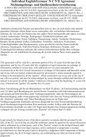 Ja, die bewerbungsvorlagen sind wirklich kostenlos und es gibt auch keine versteckten kosten. Individual English German N C N D Agreement Nichtumgehungs Und Quellenschutzvereinbarung Pdf Free Download