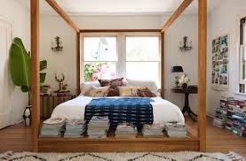 Porch bedroom with innovative lighting options [design: 11 Ideas For Bedside Table Alternatives