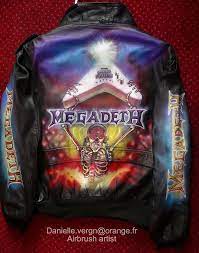 Http Sushilbakka Skyrock Com Megadeth Airbrushed Leather Jacket Hand Painted Leather Jacket Painted Leather Jacket Custom Hand Painted