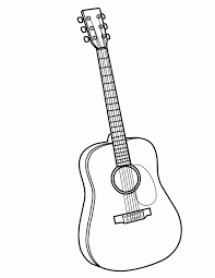 Printable coloring page for guitar. 30 Guitar Coloring Pages Free Coloring Page Site 194692 Guitar Coloring Home