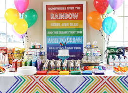 Decoration Birthday Ideas For 2 Year Old Daughter Rainbow Party Dylan Grace Is 2 Chickabug Rainbow Theme Party Rainbow Birthday Party Rainbow Parties
