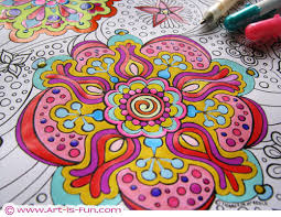 Therefore, when painting, you can use a variety of colors, the maximum showing your imagination. Free Abstract Coloring Page To Print Detailed Psychedelic Abstract Art To Color Art Is Fun