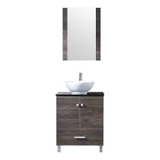 bathjoy 20 inch black single wood