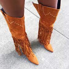 Steve madden cian fringed suede ankle boot. Cape Robbin Cape Robbin Montana Camel Suede Fringe Thigh High Over Knee Western Cowboy Boots 11 Camel Walmart Com Walmart Com