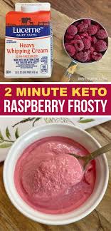 2 Minute Keto Raspberry Frosty 3 Ingredients Recipe In 2020 Low Carb Diet Recipes Keto Dessert Recipes Low Carb Recipes Dessert