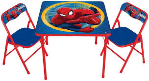 Kids Folding Activity Table And Chair Play Set Marvel Spiderman Child Furniture Kids Table And Chairs Activity Table Kids Activity Table