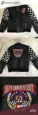 Jeff hamilton chicago cubs reversible varsity baseball jacket size: Nascar 50th Anniversary Leather Jeff Hamilton Xl Black Leather Jacket Nascar Jackets 50th Anniversary
