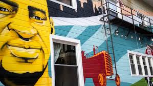George Floyd mural painted