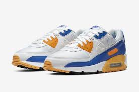 Nike Air Max 90 White Blue Yellow Ct4352 101 Release Date Sbd In 2020 Nike Air Max 90 White Nike Air Max 90 Air Max 90 White