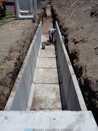 Cetak basah dengan getaran frekuensi tinggi mutu beton : Pengaplikasian Produk U Ditch Di Indonesia Megacon Precast Concrete