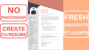 Fresh Graduate Create Cv Resume To Apply Job Youtube