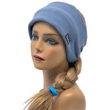 Luxury Fleece Double Layer Headbands,steel Blue Ear Warmer,winter  Headbands,ear Fleece Warmer,headband for Winter Activities, Ear Warmer