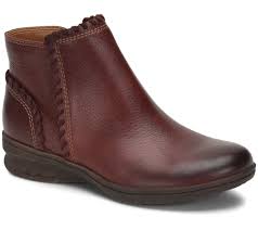 Sized heel cup ideally positions the bottom of the heel to absorb shock. Comfortiva Leather Ankle Booties Fallston Qvc Com