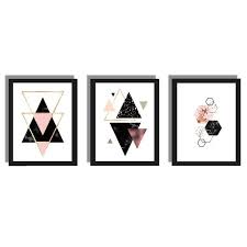 3 Pcs Set Decoration Nordique Art Mural Geometrique Affiches De Peinture Sur Toile Decoration Sur Toile Photos De Mur D Art Non Achat Vente Tableau Toile Cdiscount