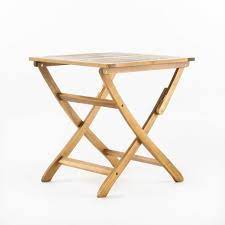 Browse through this extensive collection of folding table plans to find a table that's just right for your space. Positano Acacia Square Wood Foldable Bistro Table Christopher Knight Home Target
