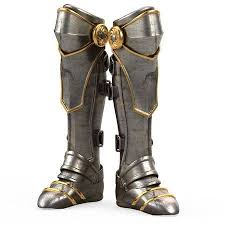 Iron Fantasy High Boots Knight Armor Isolated On White Background Armor Boots Knight Armor Armor