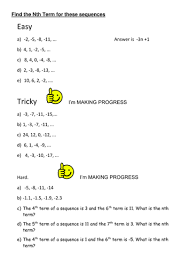 Maybe you would like to learn more about one of these? Differentiated Worksheet Nth Term Teaching Resources