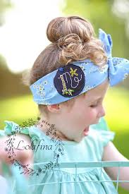 Blue Floral Headband ... Hand Embroidered ... Initial ... Babies ... Girls  ... Woman