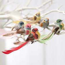 Assorted Long Tail Mushroom Birds Artificial Birds Nests Floral Supplies Craft Supplies Bird Wreath Decorative Bird Houses Bird Crafts