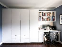 Built in closet desks take several forms ranging from the complete closet to home office conversion, to dual function spaces where a built in desk is added inside an otherwise traditional closet. Custom Home Office Built Ins Cabinet Storage California Closets