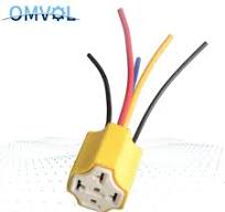 Ceramic Car relay holder,5 pins Auto relay socket 5 pin relay connector  plug 10cm - AliExpress