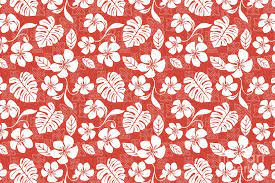 Check spelling or type a new query. Red Hibiscus Hawaiian Flower Blooms And Tropical Leaves Pattern Digital Art By Melissa Fague