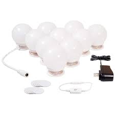 While bathroom led vanity lights are mainly used to provide additional lighting in bathrooms, these lighting fixtures are also the perfect fixtures for whether you're looking for a horizontal led vanity light, bath bar led vanity light or sconce led vanity light for installation either up light or down. Lvyinyin Vanity Lights Kit Hollywood Style Makeup Led Light Bulbs With Stickers Attached To Bathroom Wall Or Dressing Mirrors Dimmable Switch Power Plug 10 Lights Daylight Mirror Not Included Buy Online In