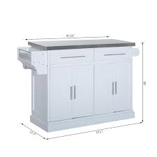 homcom pine wood stainless steel multi
