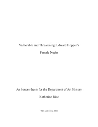 Home > college of arts and letters > art > art theses, projects, and dissertations. Pdf Vulnerable And Threatening Edward Hopper S Female Nudes Id 41687v67p Tufts Digital Library