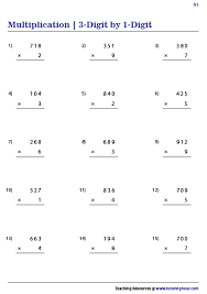 Multiplying 3 Digit By 1 Digit Numbers Worksheets In 2020 Multiplication Multiplication Worksheets Math Practice Worksheets
