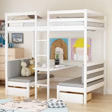Everything on our website ships right to your front door for free! Twin Over Twin Bunk Bed Convertible Dorm Loft Bed With Desk And Storage Drawers For Kids Teens No Box Spring Needed White Loft Bunk Beds Buy Online In Bahamas At Bahamas Desertcart Com Productid