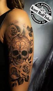 New Womens Tattoos Roses Sugar Skull Ideas Skull Rose Tattoos Pretty Skull Tattoos Sugar Skull Tattoos