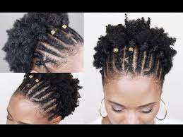 Easy Braided Hairstyle On 4c Natural Hair Youtube Braided Hairstyles Easy Natural Hair Styles Natural Cornrow Hairstyles