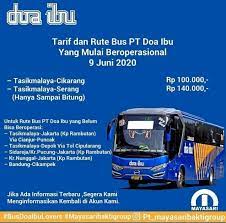 Tarif Baru Bus Doa Ibu Beberapa Trayek Sudah Kembali Beroperasi