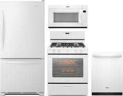 I really like that you can get a kitchen for under $1,500 after rebates that has a smooth top electric range and a. Whirlpool Wpreradwmw4225 4 Piece Kitchen Appliances Package With Bottom Freezer Refrigerator Gas Range Dishwasher And Over The Range Microwave In White