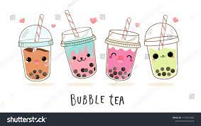 Panda tapioca milk tea with panda boba | yukitchen. Cute Bubble Milk Tea Cartoon Characters Vector Set Design For Milk Tea Ads And Logo Design Template Royalty Free Images Vector Kartu Lucu Seni Seni Buku