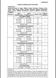 * date subject to change. 2021 Year End School Breaks Reduced To 22 Days Dayakdaily