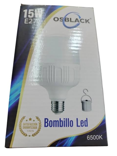 Bombillo Recargable 15W Osblack - Sodiva